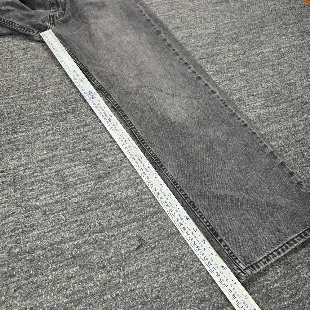 Levis 555 Jeans Men 34x30 Black Relaxed Straight Gray Wash Denim 100% Cotton